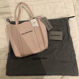BALENCIAGA Calfskin XXS Everyday Tote Baby Pink